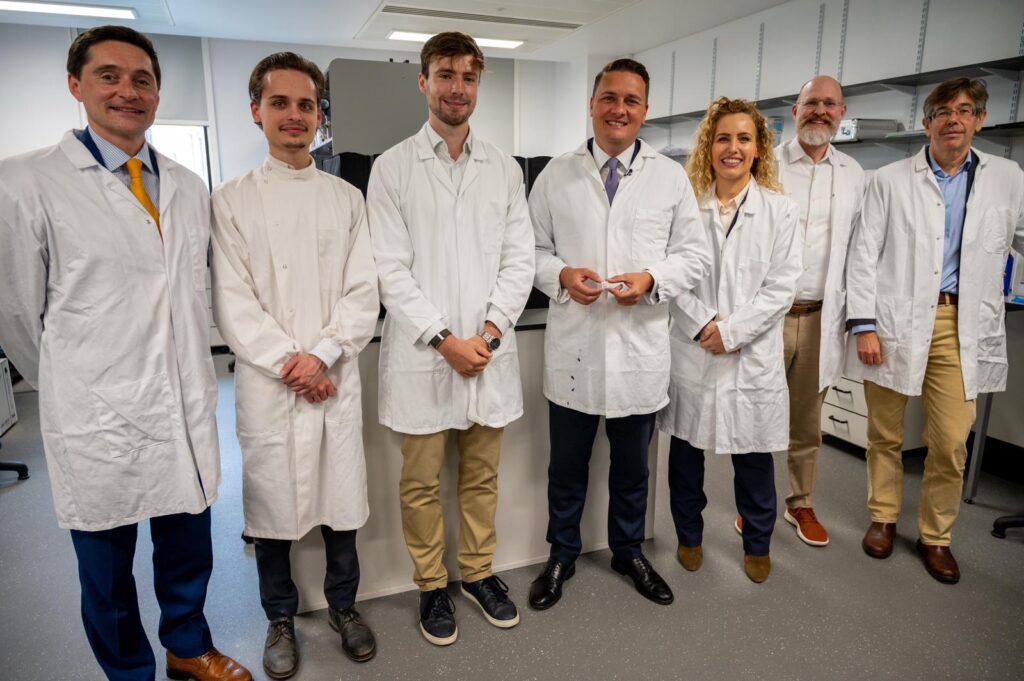 Microneedle Solutions team representing Leeds investment success in needle-free drug delivery technology development