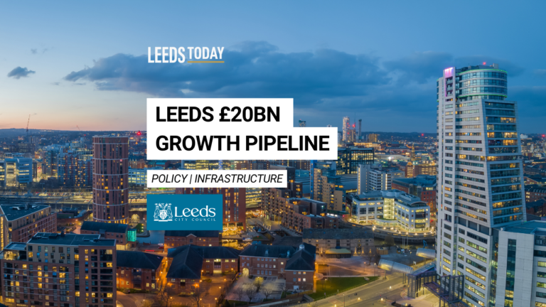 Leeds regeneration 2026 — city centre view as major projects advance