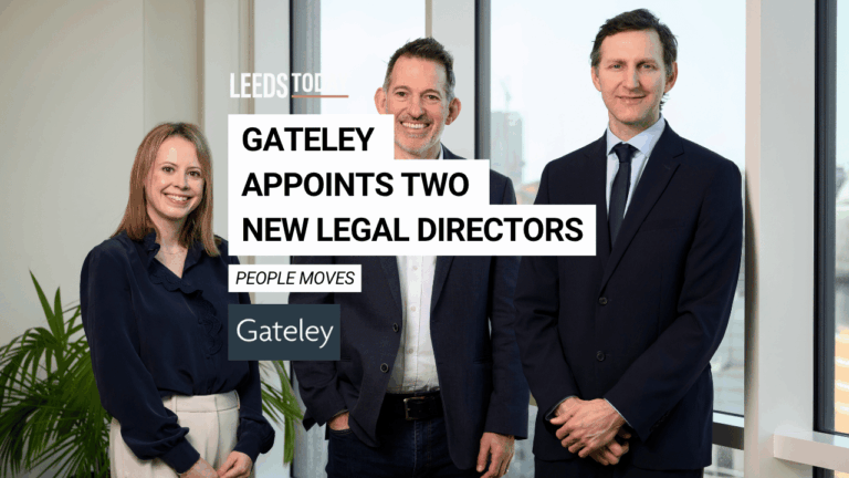 Gateley Legal Leeds — Kate McLean, Roger McCourt, and Brendan McGilloway at East Parade office