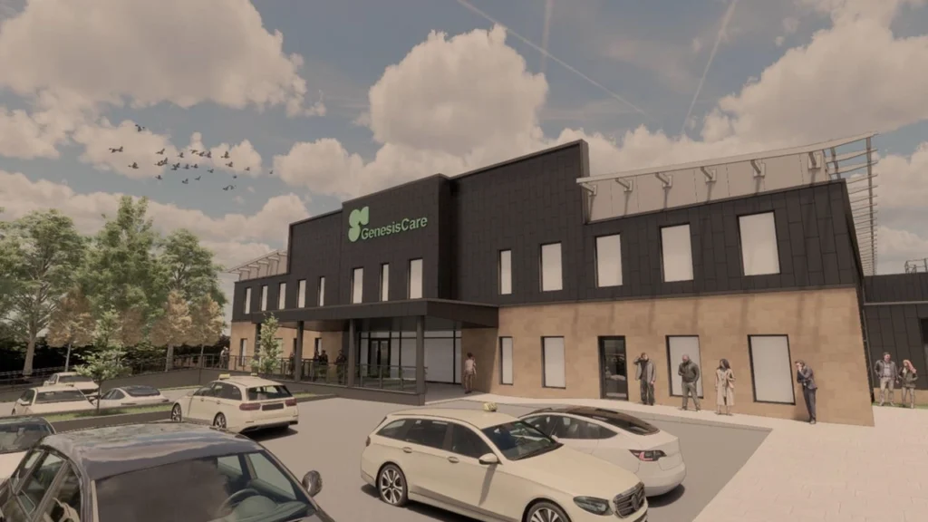 GenesisCare Leeds — render of new comprehensive cancer centre opening in 2026