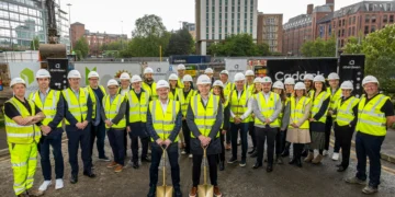 Caddick Construction Leeds — 200-room room2 hotel under construction on Lisbon Street
