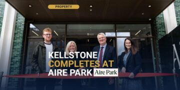 Kellstone Aire Park - 75000 sq ft Grade A office building reaches practical completion on Leeds South Bank