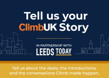 Leeds Today press desk at Climb26 Leeds Dock — come and tell us your story