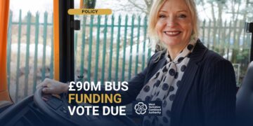 A Weaver Network electric bus, part of West Yorkshire's franchised fleet coming to Leeds