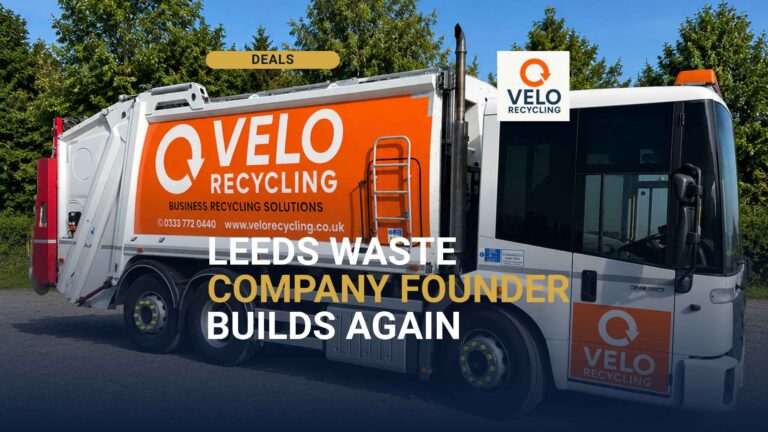 A Velo Recycling truck, the new Leeds waste firm founded by Harvey Mills