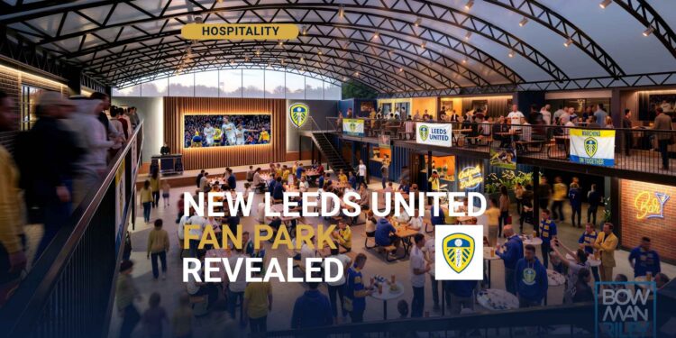 The Elland Road fan park planned by Leeds United, a warehouse conversion beside the stadium