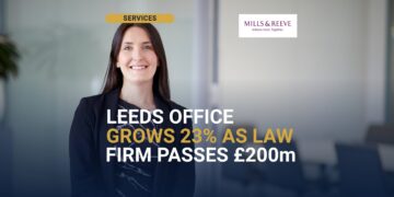 The Mills & Reeve Leeds team, after the firm passed £200m in turnover