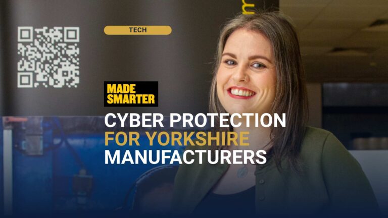 A connected factory production line, as Yorkshire manufacturers are offered cyber security support