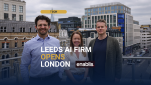 The Enablis leadership team, as the Leeds AI consultancy opens a London office