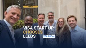 The VisaDoc team, as the business-travel start-up creates a Leeds team