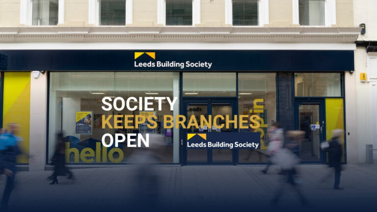 A Leeds Building Society branch, as the mutual pledges to keep all 51 open to 2031