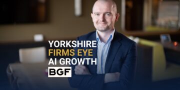 A business team using AI tools, as research finds Yorkshire AI ambition outpaces adoption