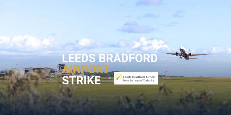 Leeds Bradford Airport terminal ahead of the planned October strike